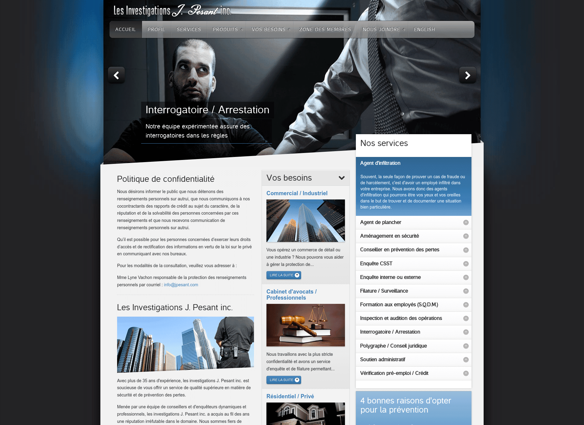 Portfolio - Les Investigations J. Pesant Une Entreprise Empreinte Dexcellence En Matiere De Securite Et De Prevention - SGT Marketing